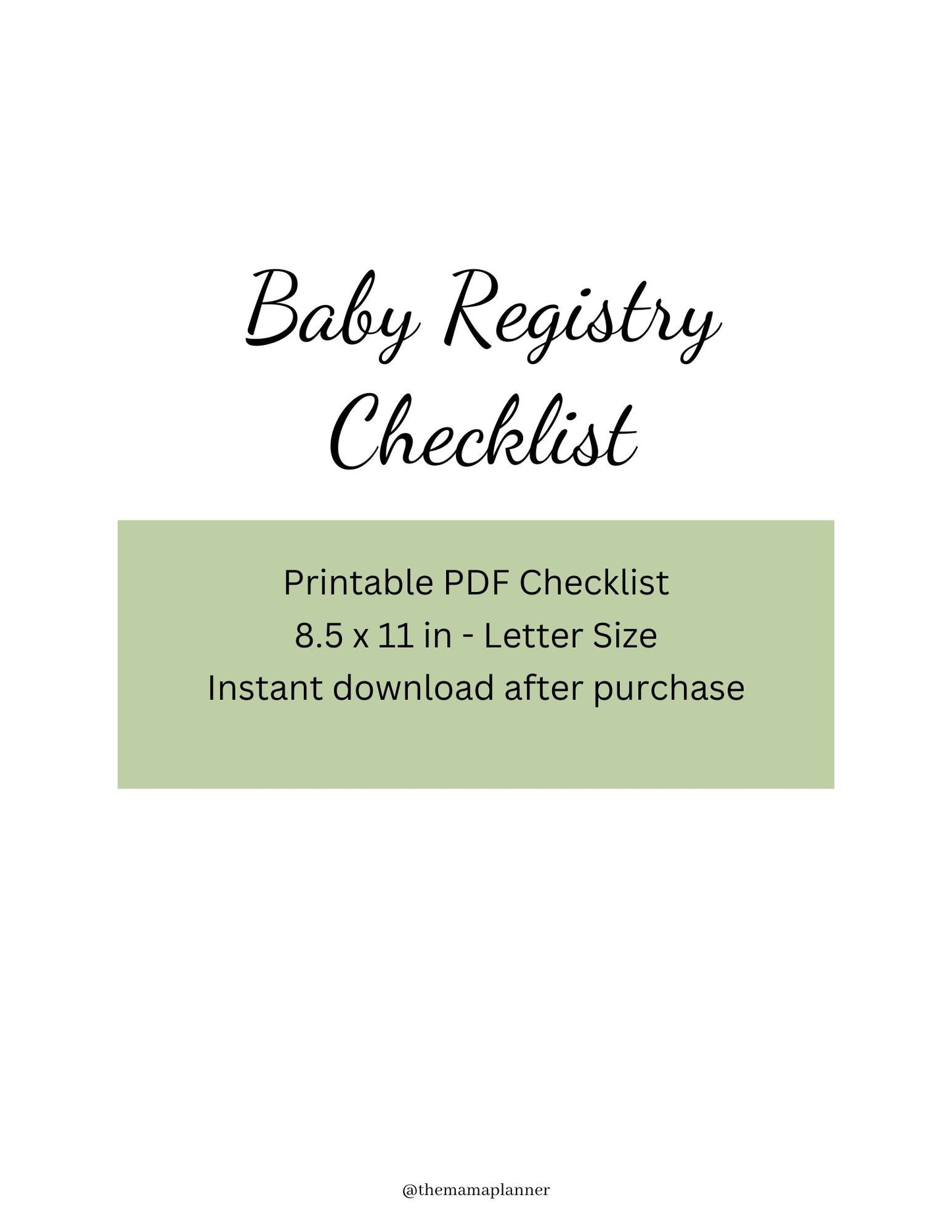 Baby Registry Checklist NINO & VIV 