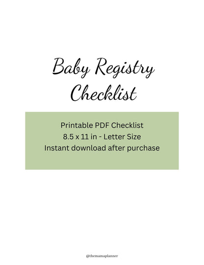 Baby Registry Checklist – NINO & VIV