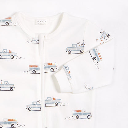 Firsts by Petit Lem - Pick Up Trucks Print on Sleeper NINO & VIV 