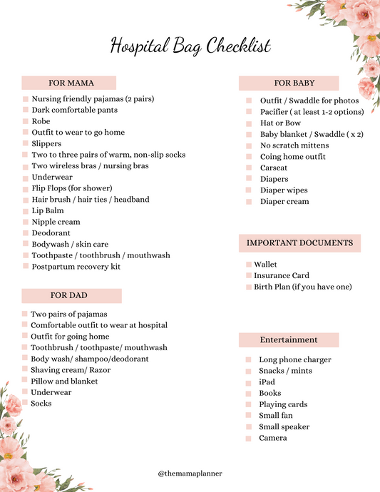 Hospital Bag Checklist