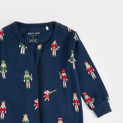 Nutcracker Print on Dress Blue Sleeper