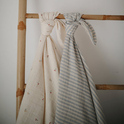 Organic Cotton Muslin Swaddle Blanket NINO & VIV 