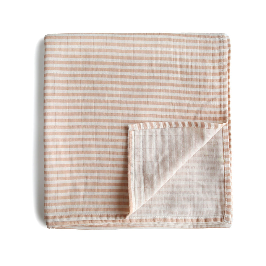 Organic Cotton Muslin Swaddle Blanket NINO & VIV 