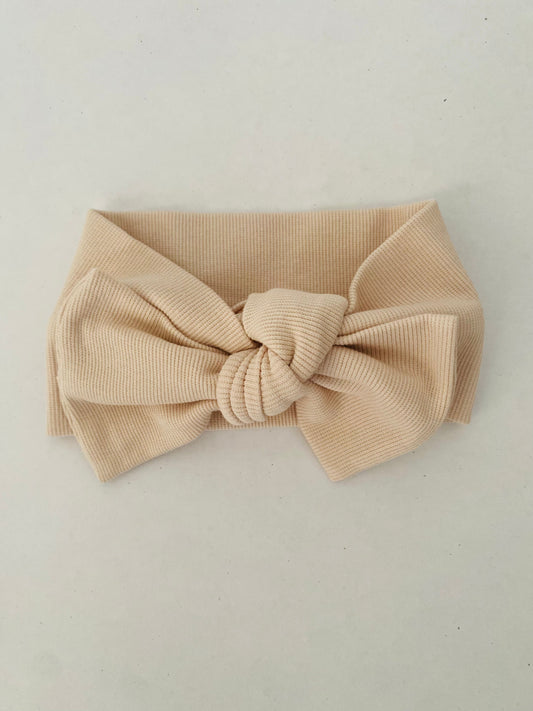 Organic Cotton Top Knot Headband - Ivory NINO & VIV 