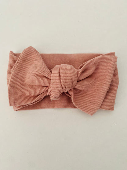 Organic Cotton Top Knot Headband - Rose NINO & VIV 