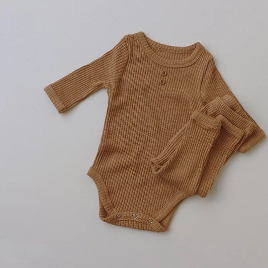 Organic Ribbed Cotton Set - Rust NINO & VIV 