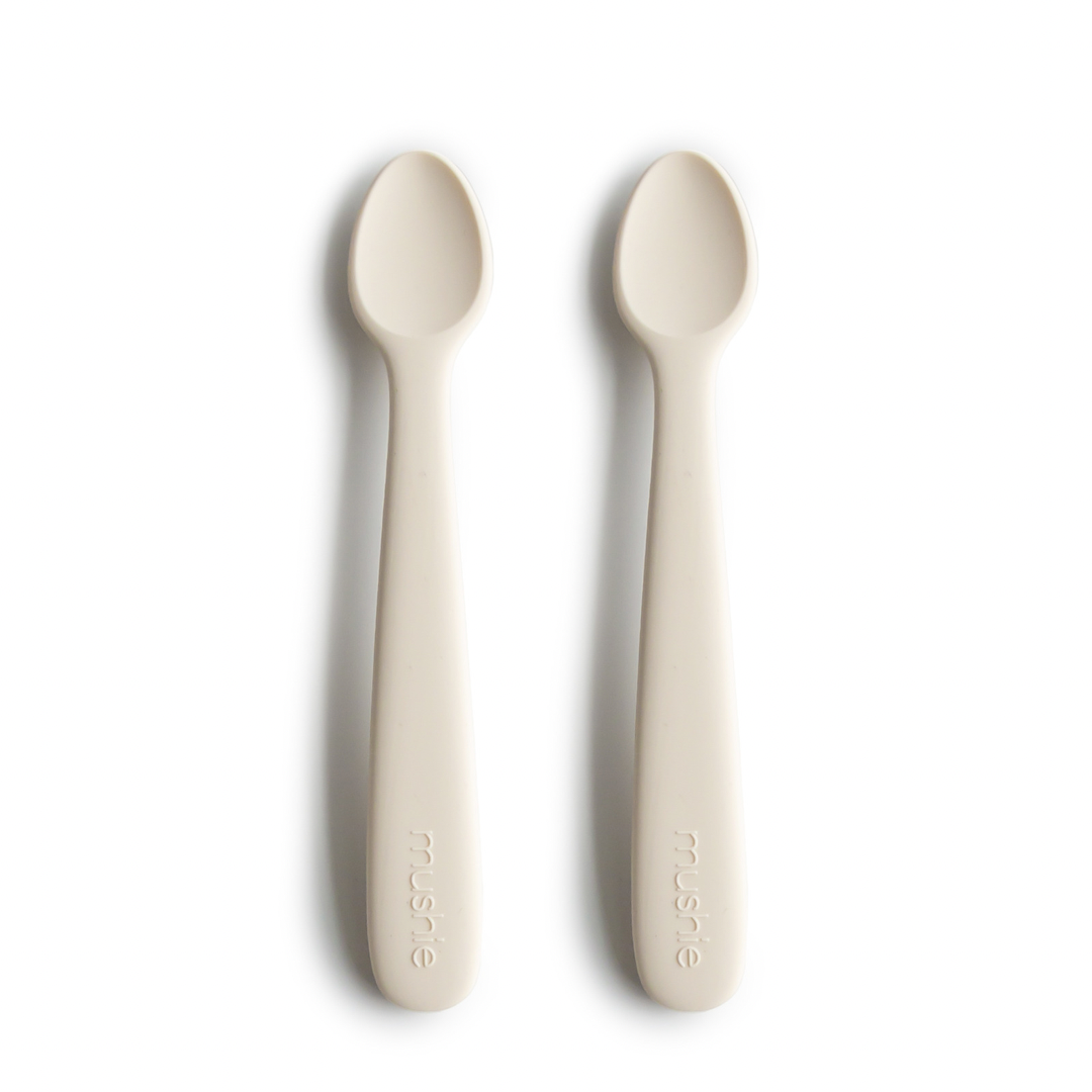 Silicone Feeding Spoons (Ivory) 2-Pack NINO & VIV 